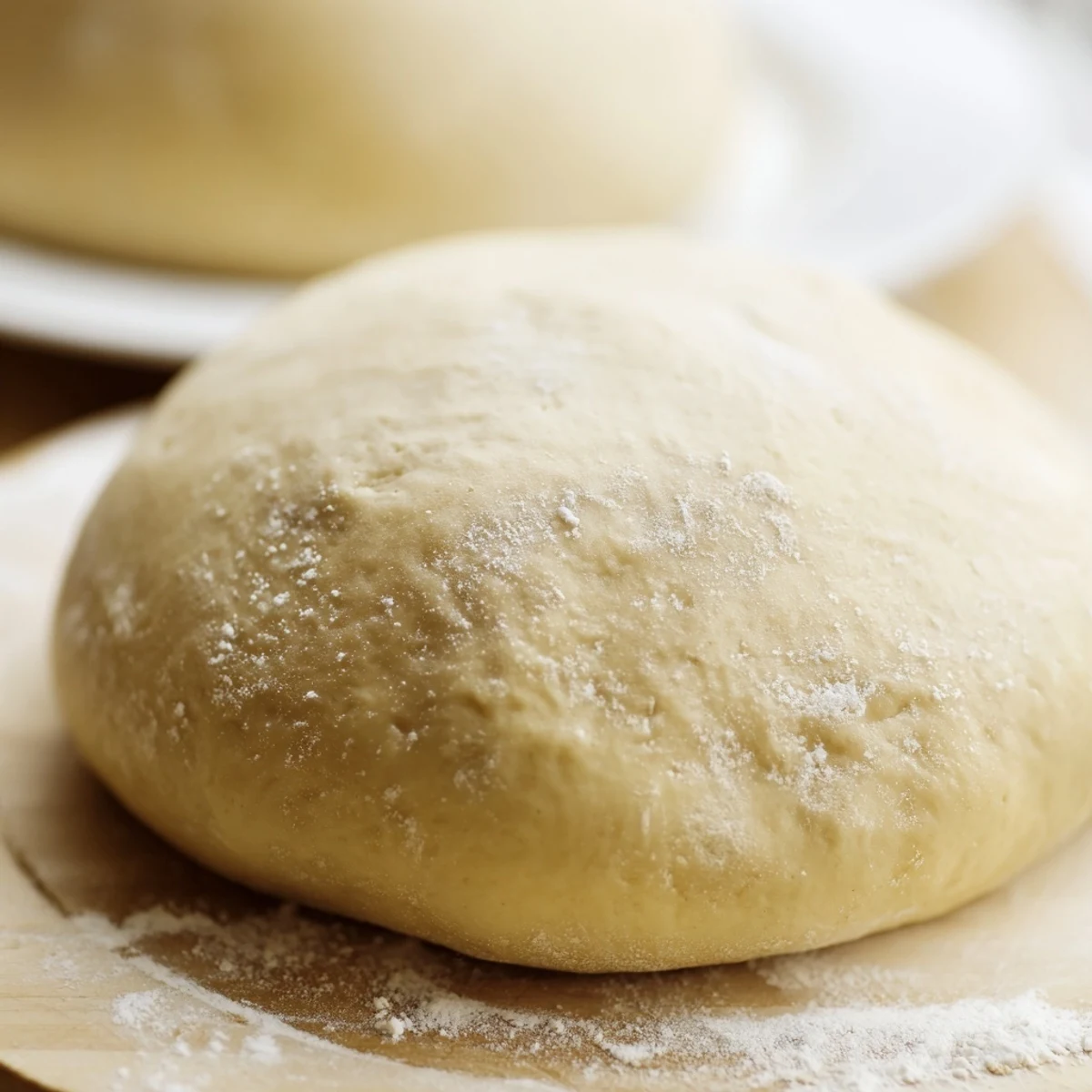 Golden, bubbly Homemade Pizza Dough awaiting toppings, ready for a delicious family pizza night.