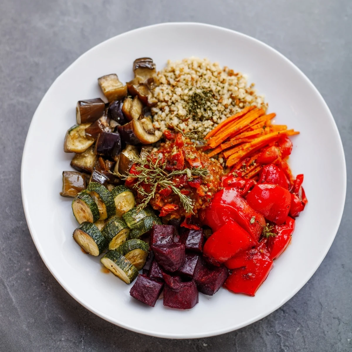 A colorful and aromatic Spice Route dish featuring a global medley of fresh ingredients.