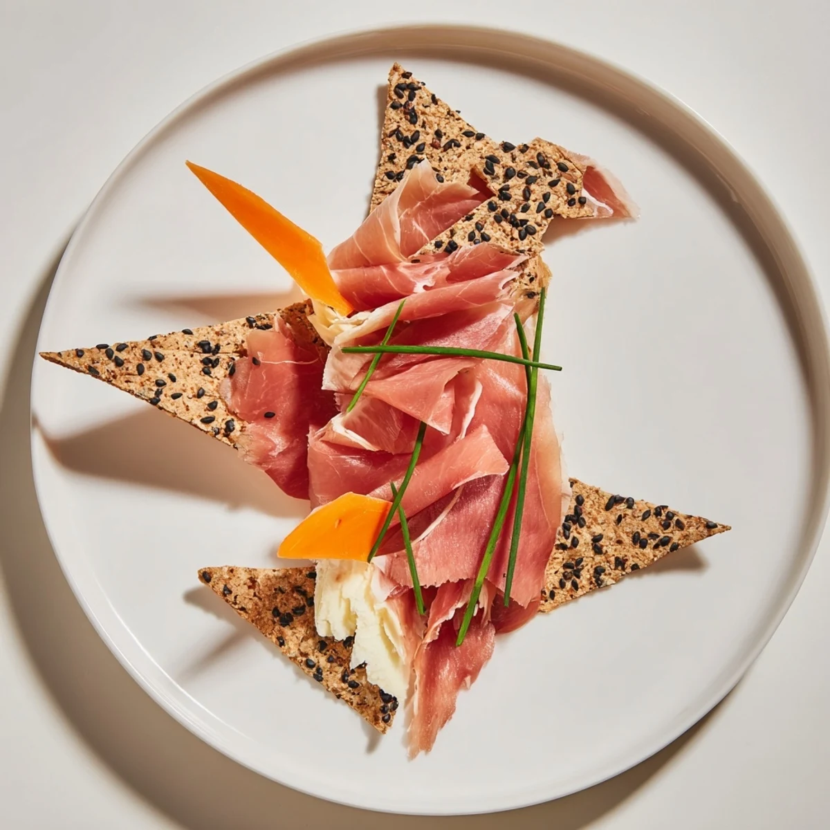 Paper Crane folded appetizer