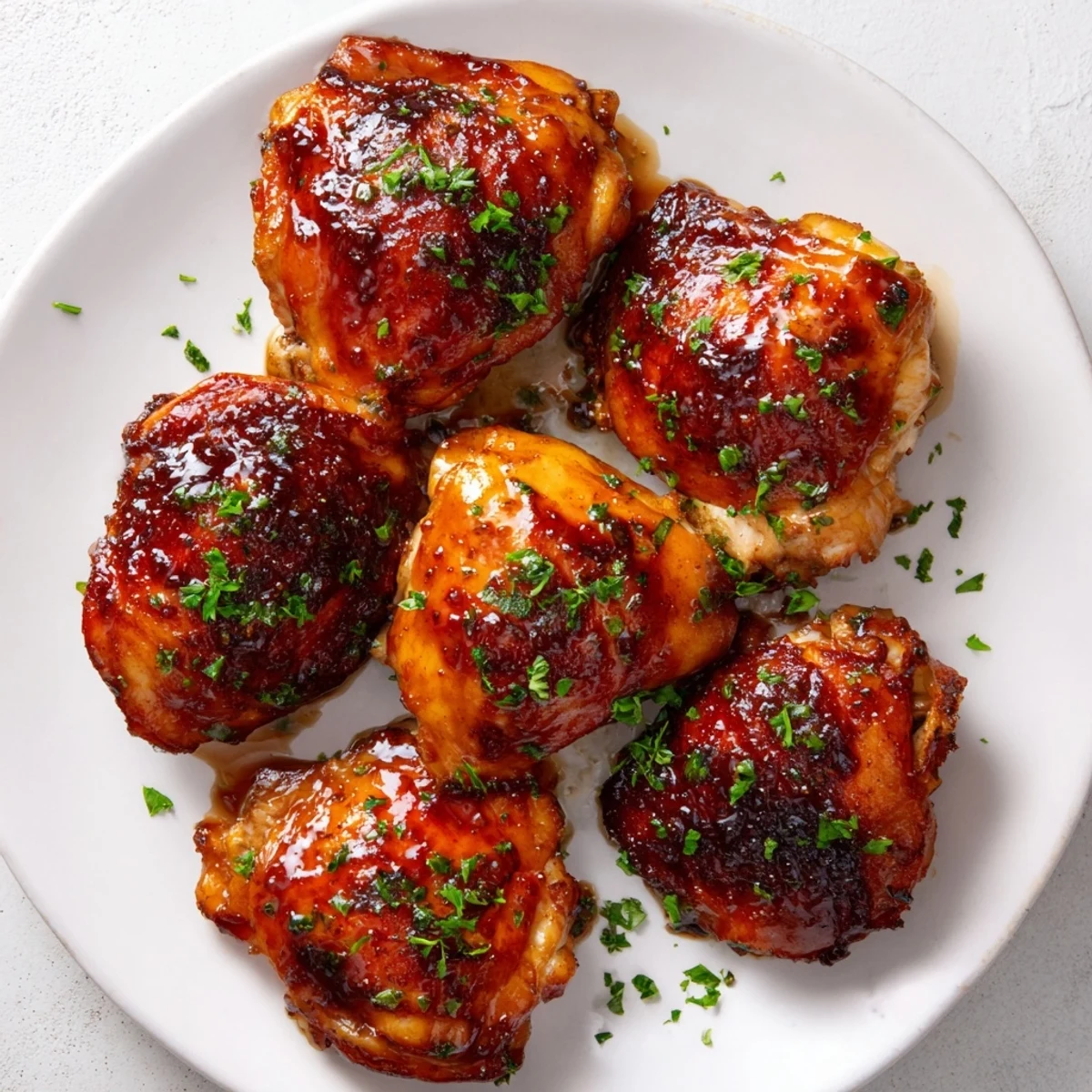 Juicy Jam in Coffee Style Glazed Chicken, served on a plate and ready to eat with a rich, caramelized glaze.