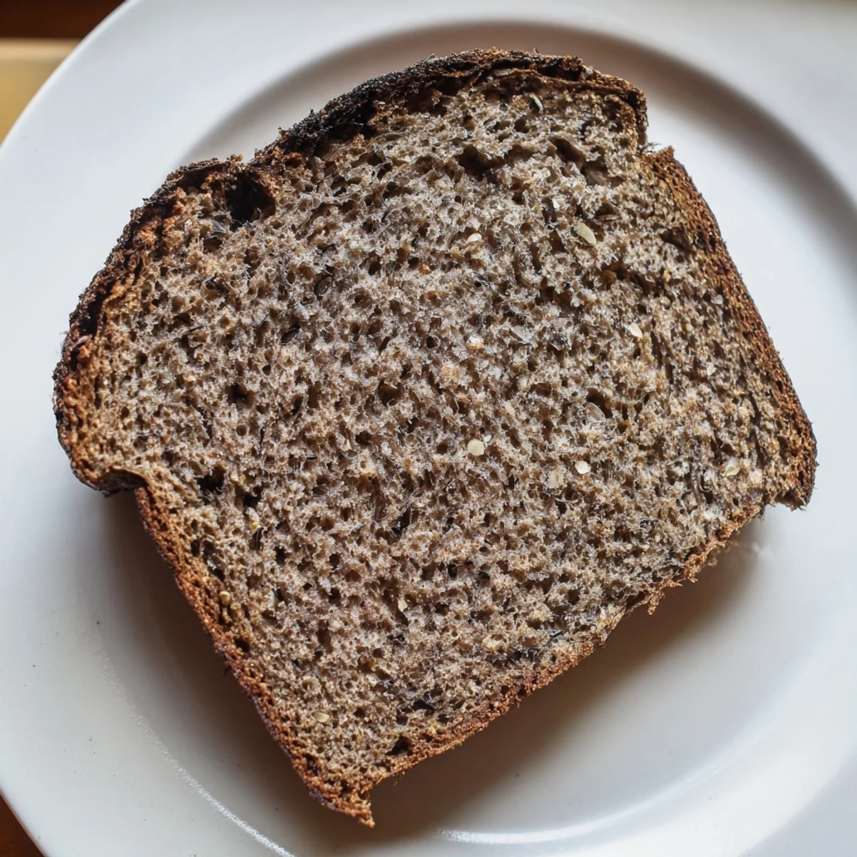 Latvian Rupjmaize bread, a dark crusty rye loaf dusted with flour, inviting you to slice and taste it.
