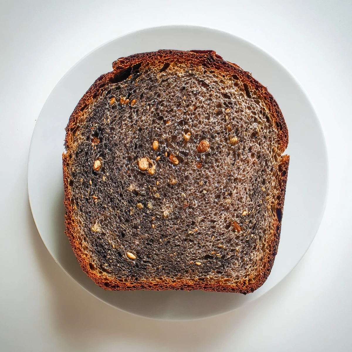 Dark, crusty Estonian Leib sourdough loaf, with visible caraway seeds, ready to be sliced and served.