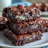 Chocolate chip brownie cookies baked from a box mix, gooey and rich with melty chocolate chips throughout.