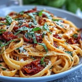 One-Pot Creamy Tomato Basil Pasta, a forkful of comfort with fresh basil.