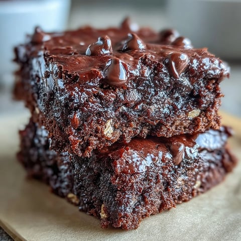 Freshly baked Greek Yogurt Brownies on a wire rack, with gooey dark chocolate chips and a hint of vanilla.