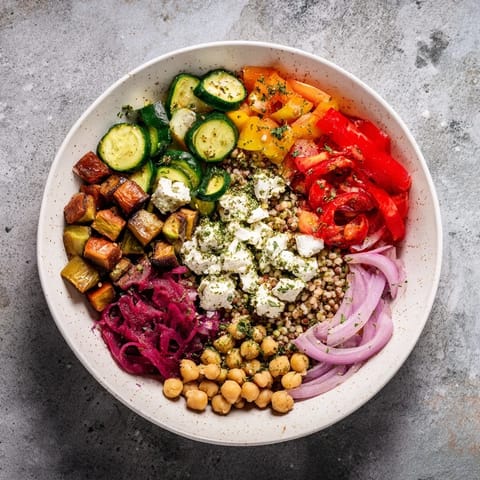 The visually stunning Spice Route recipe offers a vibrant mix with Mediterranean, Asian, and Middle Eastern inspired flavors.