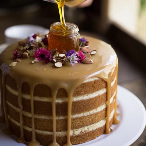 Honey-Drip Layered Cake