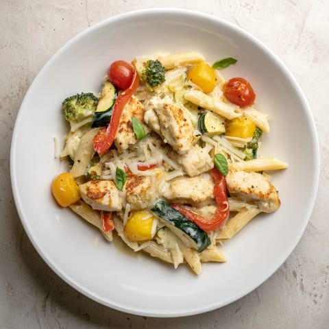 Chicken Pasta Primavera Dish