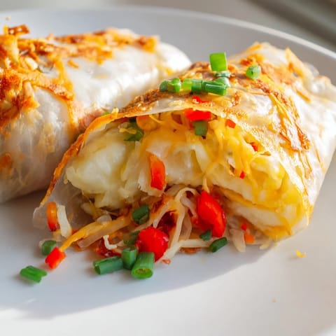 Rice Paper Egg Cheese Wrap