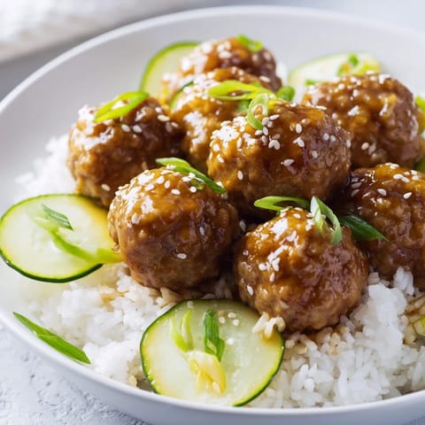 Teriyaki Meatball Bowls