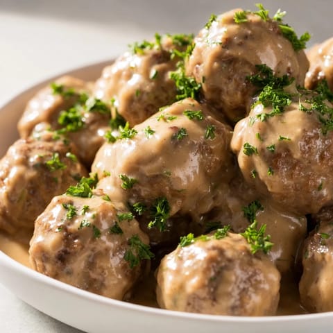 Swedish tender meatballs cream
