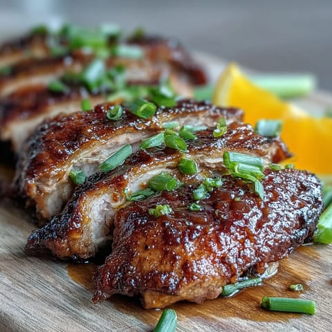 A succulent Five-Spice Roast Ducks carved and fanned on a platter, perfect for a romantic Valentine's dinner.