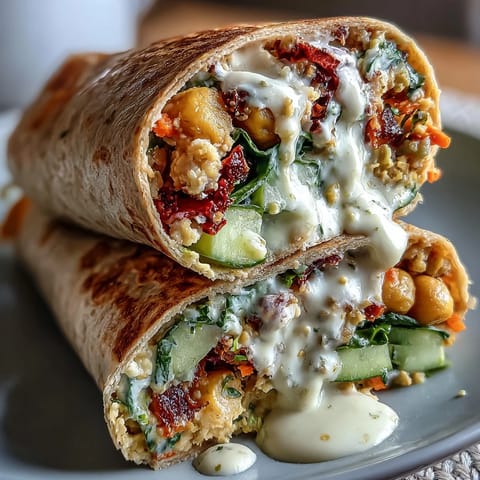 Vegan Lemon Tahini Wraps