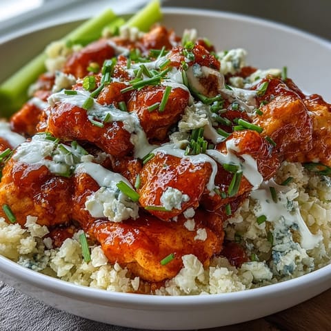 Keto Buffalo Chicken Cauliflower Bowls