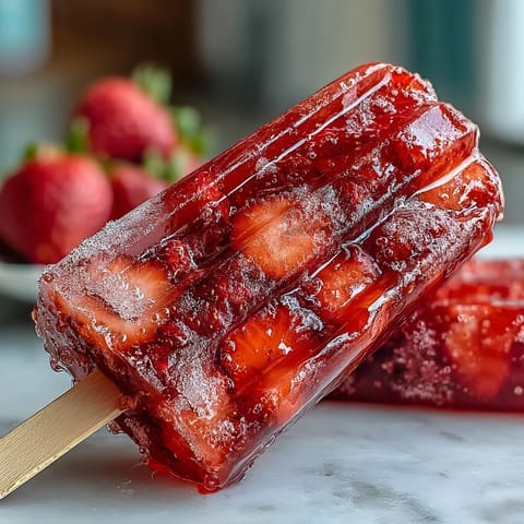 Galentines Strawberry Mimosa Pops