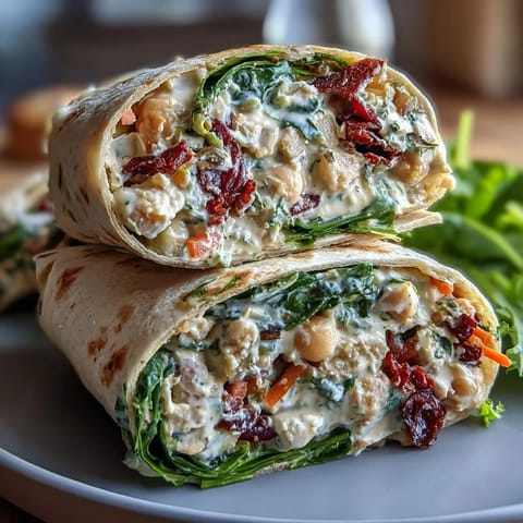 Vegan Creamy Chickpea Wraps