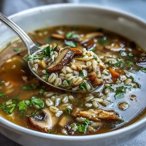 Rustic Vegetable Barley Mushrooms