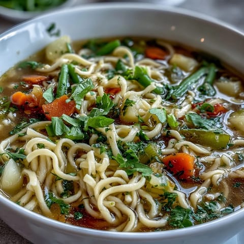 Simple Vegetable Noodle Soup