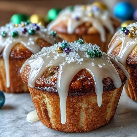 Mini King Cake Cupcakes