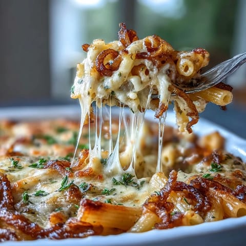 French Onion Pasta Bake