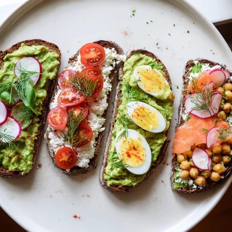 Savory smoked salmon atop avocado toast with dill, capers, and a hint of cream cheese for lunch.