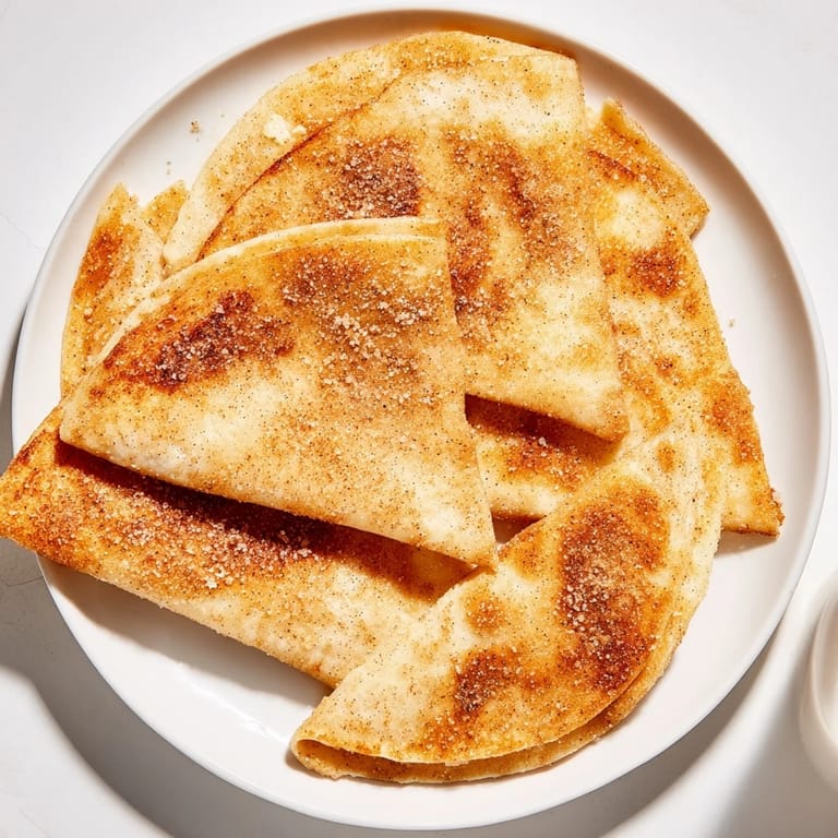 Freshly baked cinnamon sugar tortilla chips, served warm and ready to dip in chocolate sauce or whipped cream.