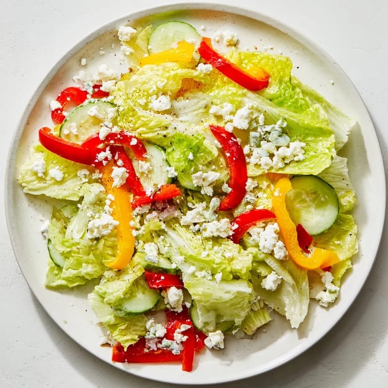 Delicious Bella Hadid Salad with feta cheese, shown ready to enjoy for a healthy lunch or light dinner.