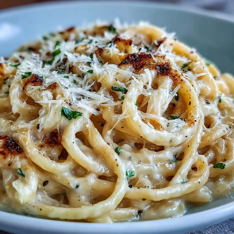 A steaming bowl of homemade cacio e pepe, generously topped with extra Pecorino Romano and cracked black pepper.