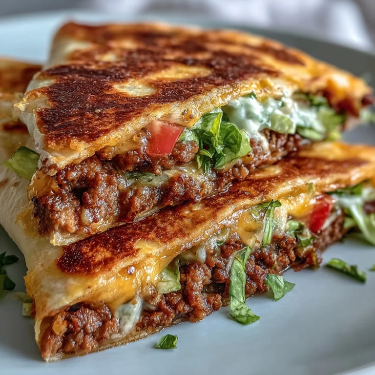 This low-carb Keto Taco Bell Copycat Crunchwrap showcases a hearty beef and cheese filling wrapped in a homemade keto tortilla. 