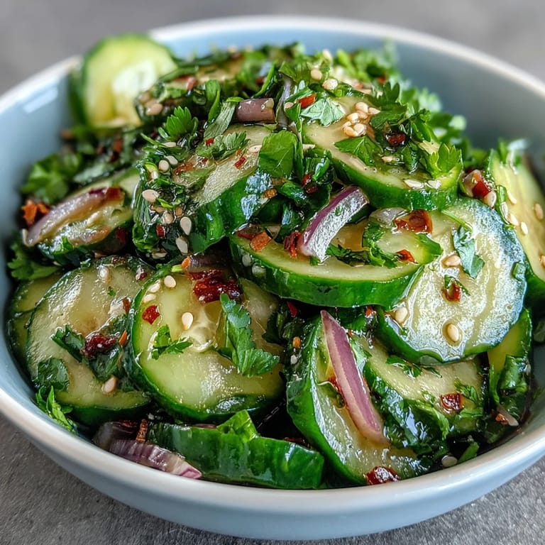 Light and refreshing chilli-lime cucumber salad with tangy dressing, perfect as a vegan, gluten-free side dish for barbecues or light lunches.