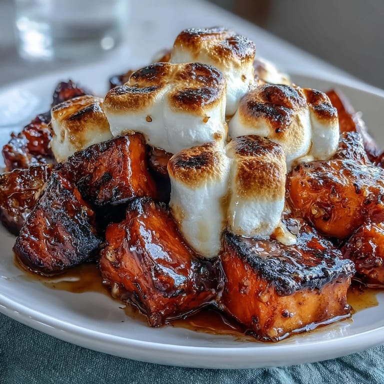 A classic American side dish featuring sweet yams in a buttery brown sugar glaze with a hint of vanilla.  