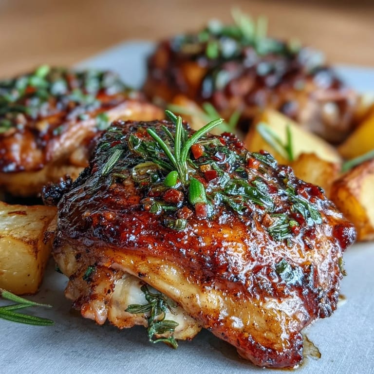 Juicy chicken with crispy skin sits atop tender, herb-seasoned carrots, parsnips, and sweet potatoes for a complete dinner.