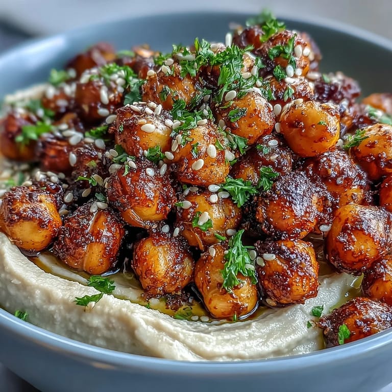 Vibrant Crispy Chickpea Bowls topped with crunchy roasted chickpeas, smoky grilled peppers, and fresh parsley. A satisfying gluten-free Mediterranean dish.