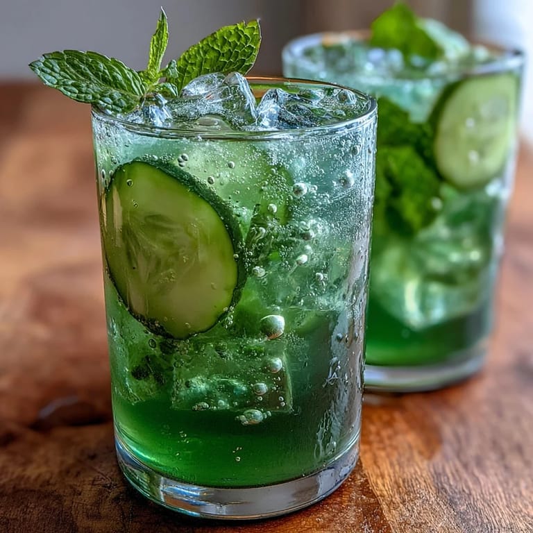 Enjoy this cool, healthy Green Detox Cucumber Mint Agua Fresca with lime.