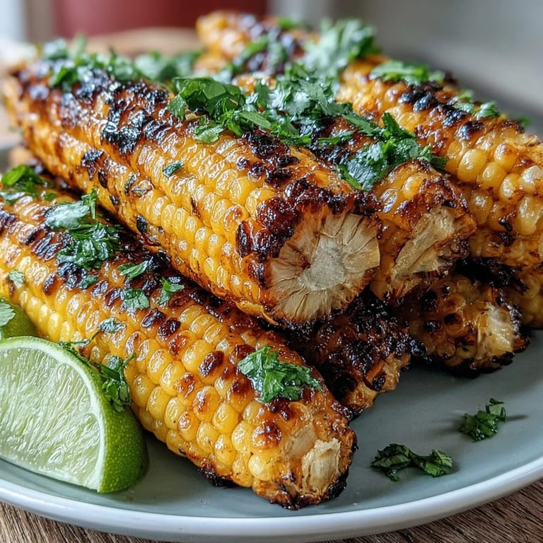 Flavorful grilled corn ribs, a delicious vegetarian side dish with ample chili lime butter.