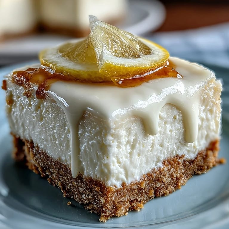 Luscious skyr lemon cheesecake bars, effortless no-bake treat, zesty and refreshing.
