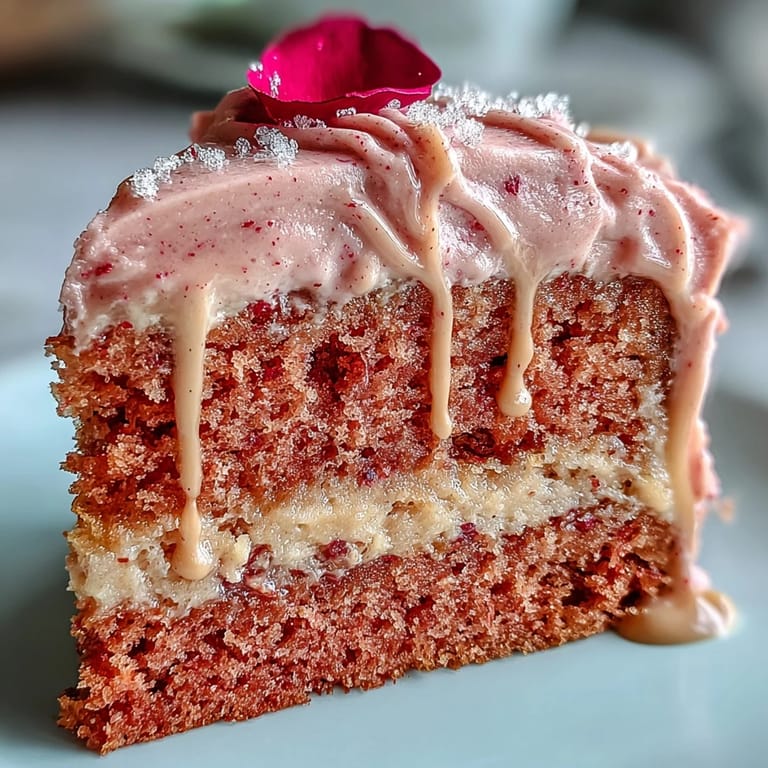 Decadent bridal shower cake with subtle rosé flavor and lustrous gold embellishments.